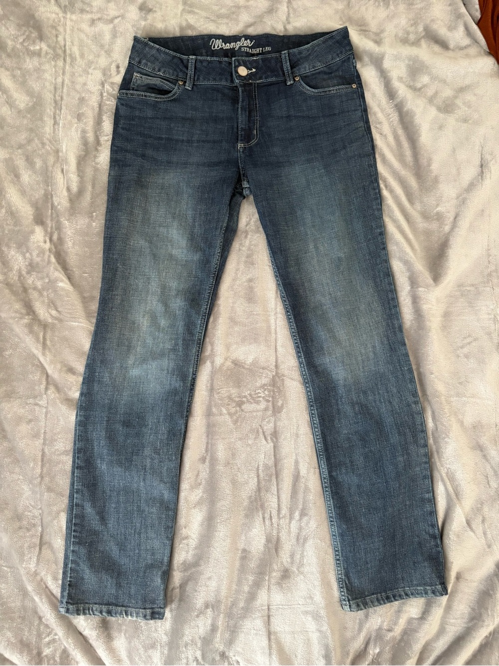 Wrangler Women's Dark Blue Straight Leg Jeans 13 x 34